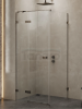 NEW TRENDY Kabina prysznicowa 80x120x200 Avexa Gunmetal Brushed pojedyncze drzwi EXK-3323/EXK-3353